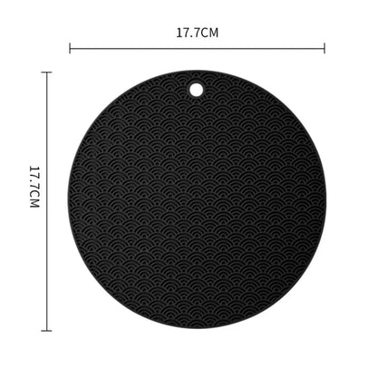 Round Silicone Anti-scalding Bowl Dish Pad Dining Table Protection Mat