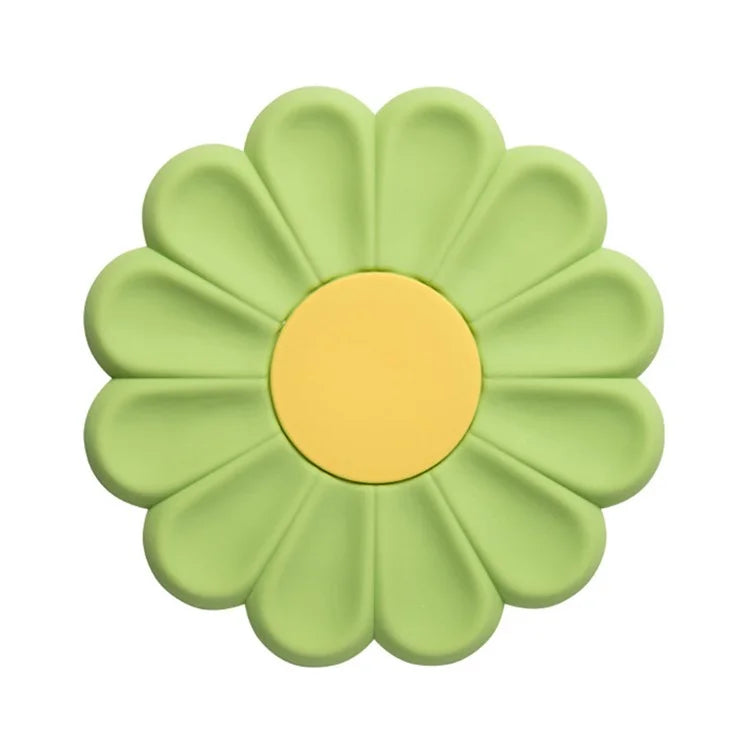 17*17cm Daisy Shape Silicone Heat Insulation Pad Dining Table Anti-scalding Mat