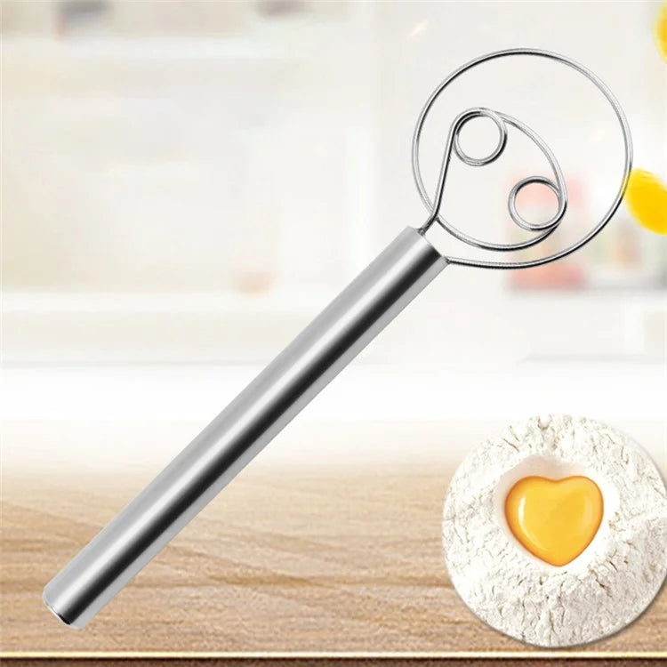 304 Stainless Steel Danish Dough Whisk Hand Mixer Blender (BPA-Free, No FDA)