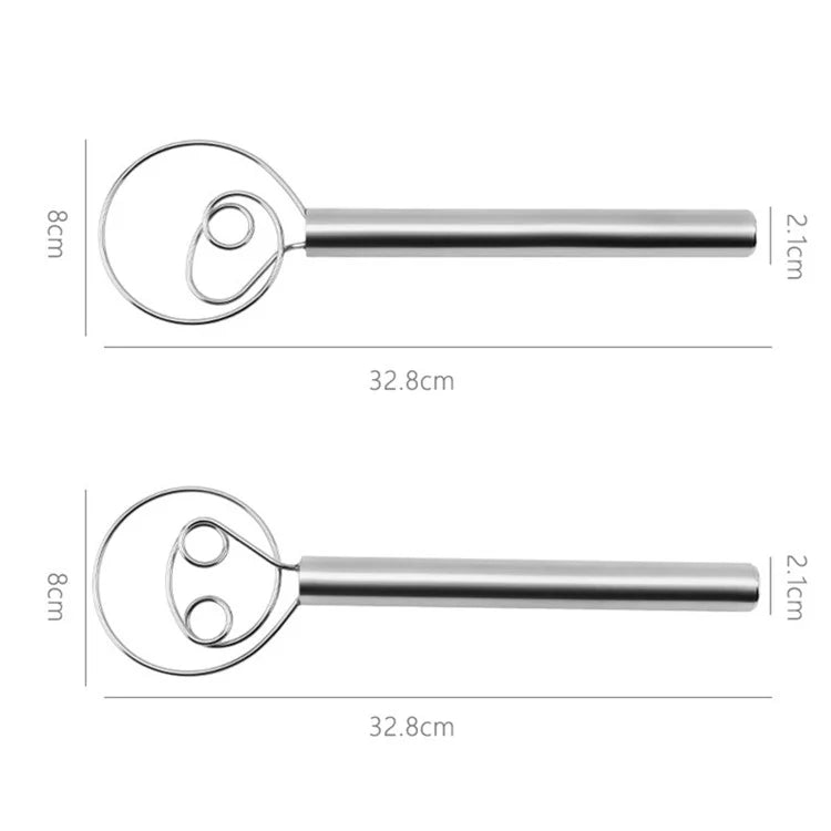 304 Stainless Steel Danish Dough Whisk Hand Mixer Blender (BPA-Free, No FDA)