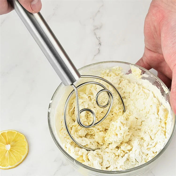 304 Stainless Steel Danish Dough Whisk Hand Mixer Blender (BPA-Free, No FDA)