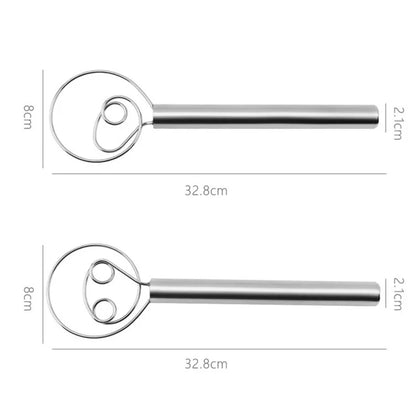 304 Stainless Steel Danish Dough Whisk Hand Mixer Blender (BPA-Free, No FDA)