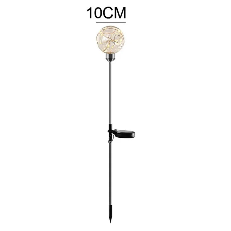 Round Ball Pathway LED Solar Light Outdoor Waterproof Garden Lamp for Walkway Yard Lawn - 10cm
