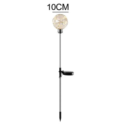 Round Ball Pathway LED Solar Light Outdoor Waterproof Garden Lamp for Walkway Yard Lawn - 10cm