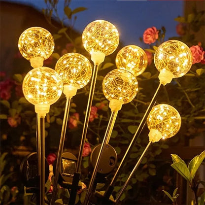 Round Ball Pathway LED Solar Light Outdoor Waterproof Garden Lamp for Walkway Yard Lawn - 10cm
