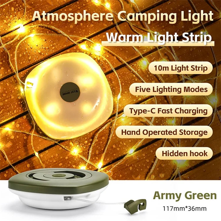 WEST BIKING YP0701425 Camping LED Tent Light Outdoor Campsite Atmosphere Canopy Light