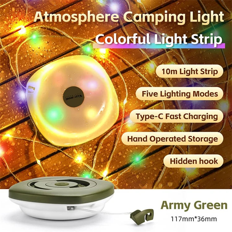 WEST BIKING YP0701425 Camping LED Tent Light Outdoor Campsite Atmosphere Canopy Light
