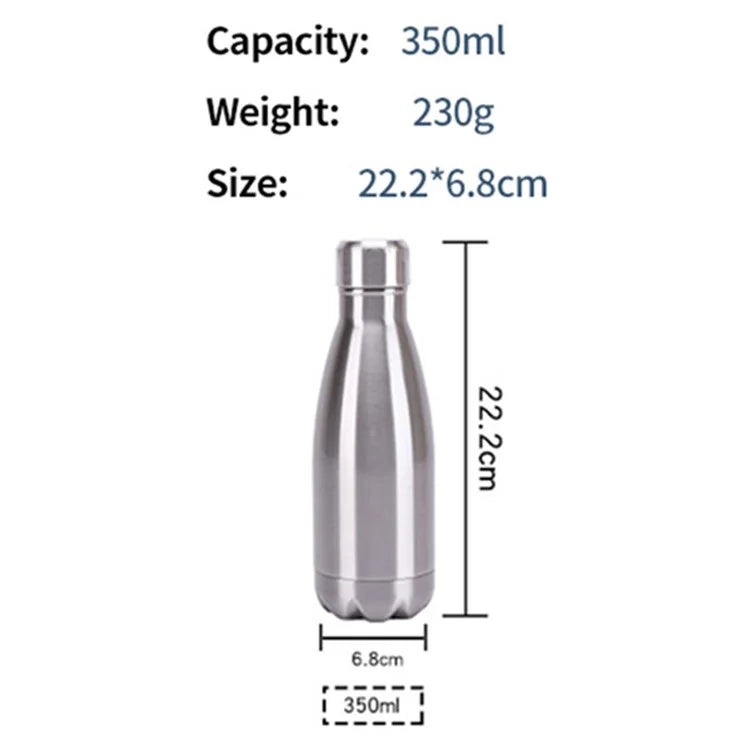 JUNSUNMAY 350ml 304 Stainless Steel Double Layer Vacuum Insulation Cup Cycling Water Bottle (BPA-Free, No FDA Certification)
