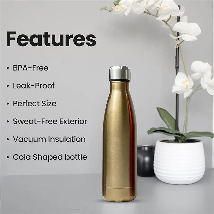 JUNSUNMAY 350ml 304 Stainless Steel Double Layer Vacuum Insulation Cup Cycling Water Bottle (BPA-Free, No FDA Certification)