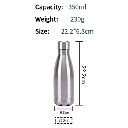 JUNSUNMAY 350ml 304 Stainless Steel Double Layer Vacuum Insulation Cup Cycling Water Bottle (BPA-Free, No FDA Certification)