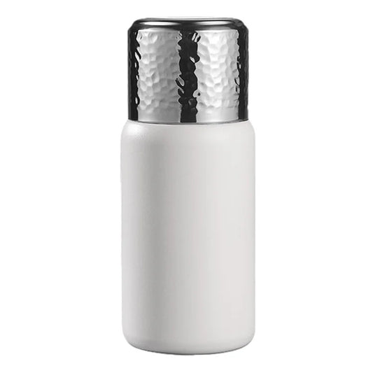 300ml 316 Stainless Steel Insulated Cup Hammered Texture Lid Water Bottle with Tea Strainer (BPA-Free, No FDA Certification)