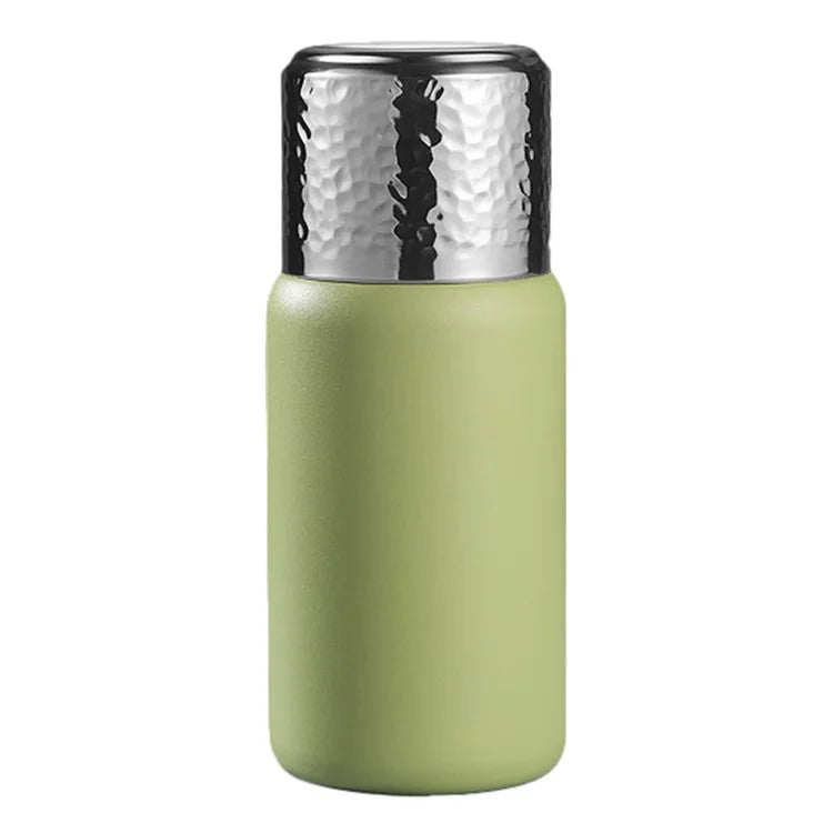 300ml 316 Stainless Steel Insulated Cup Hammered Texture Lid Water Bottle with Tea Strainer (BPA-Free, No FDA Certification)