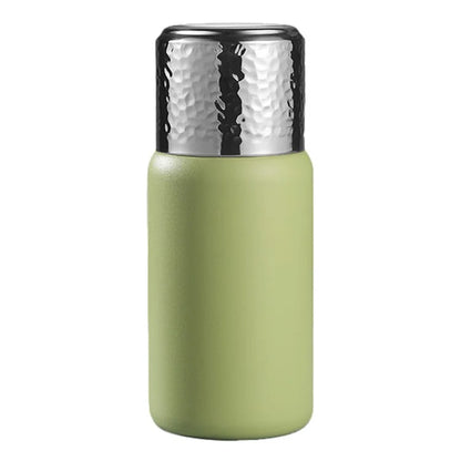 300ml 316 Stainless Steel Insulated Cup Hammered Texture Lid Water Bottle with Tea Strainer (BPA-Free, No FDA Certification)