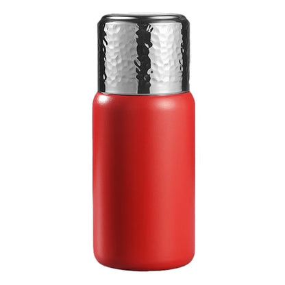 300ml 316 Stainless Steel Insulated Cup Hammered Texture Lid Water Bottle with Tea Strainer (BPA-Free, No FDA Certification)