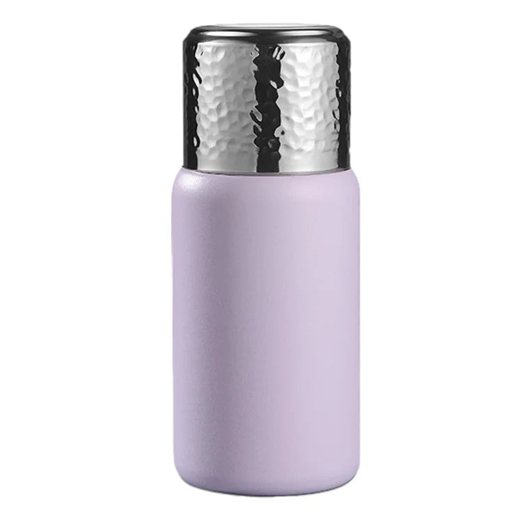 300ml 316 Stainless Steel Insulated Cup Hammered Texture Lid Water Bottle with Tea Strainer (BPA-Free, No FDA Certification)