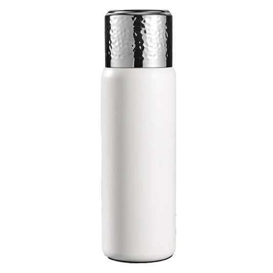 430ml Hammered Texture Lid 316 Stainless Steel Insulated Water Bottle with Tea Strainer (BPA-Free, No FDA Certification)
