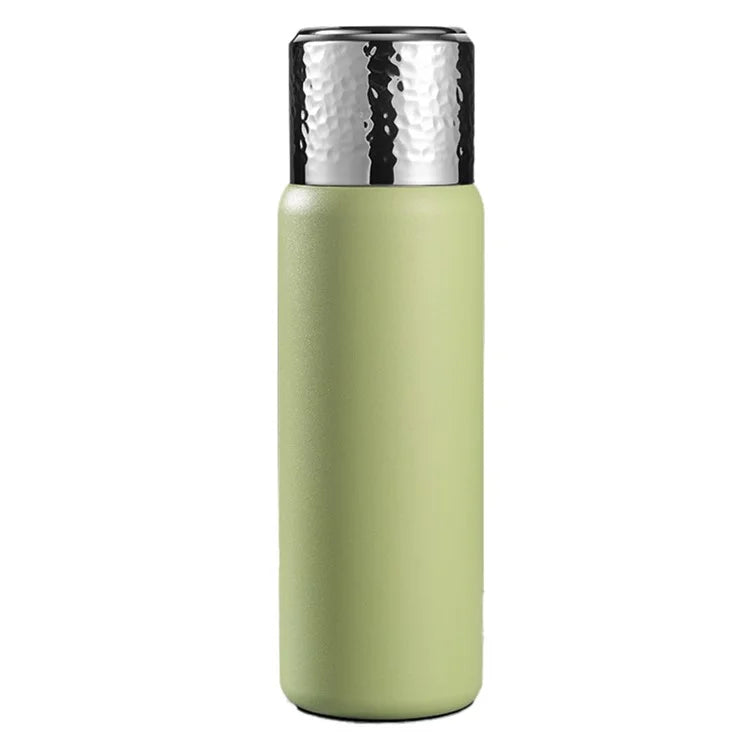 430ml Hammered Texture Lid 316 Stainless Steel Insulated Water Bottle with Tea Strainer (BPA-Free, No FDA Certification)