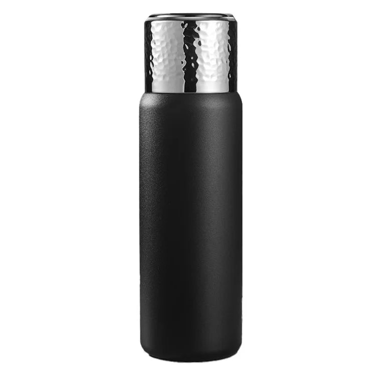 430ml Hammered Texture Lid 316 Stainless Steel Insulated Water Bottle with Tea Strainer (BPA-Free, No FDA Certification)