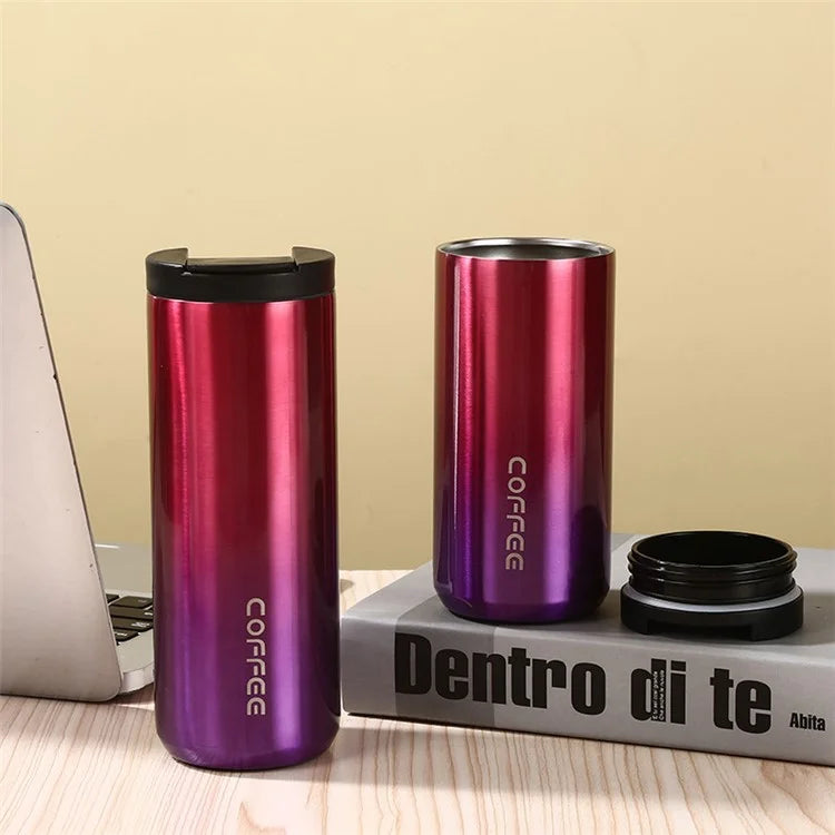 400ml 304 Stainless Steel Insulated Coffee Cup Car Home Water Bottle (BPA-Free, No FDA Certification)