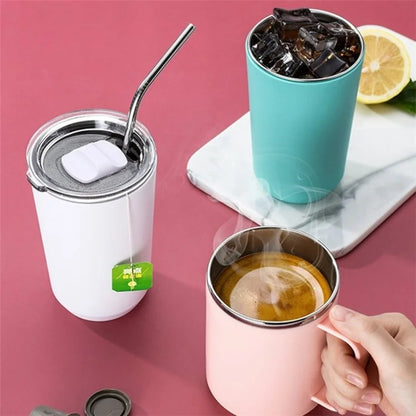 450ml 304 Stainless Steel Travel Mug Insulated Coffee Cup with Lid (BPA Free, No FDA)