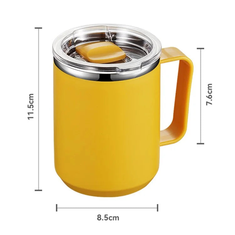 450ml 304 Stainless Steel Travel Mug Insulated Coffee Cup with Lid (BPA Free, No FDA)