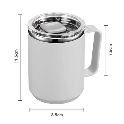 450ml 304 Stainless Steel Travel Mug Insulated Coffee Cup with Lid (BPA Free, No FDA)
