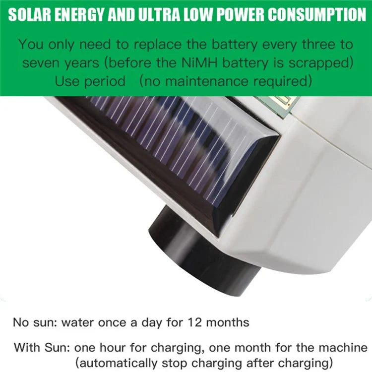 YLIGE Solar Automatic Watering Device Intelligent Irrigation Timer, European Standard Single Connector