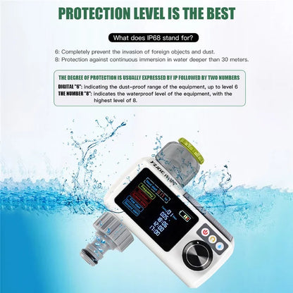 YLIGE Solar Powered Water Irrigation Timer Automatic Watering Controller with Tee Coupler + Hose Kit, European Standard