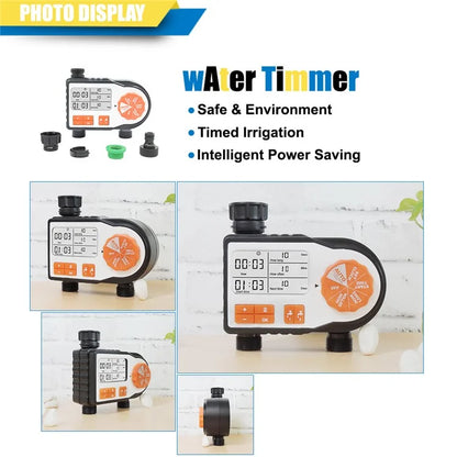 6812 Dual Channel Irrigation Timer Automatic Watering Controller, European Standard
