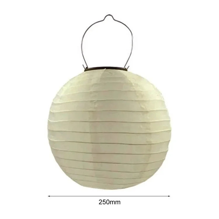 DN-003 10Pcs 25cm / 10 Inch Outdoor Solar Light with Handle Garden Hanging Lantern