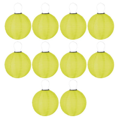DN-003 10Pcs 25cm / 10 Inch Outdoor Solar Light with Handle Garden Hanging Lantern