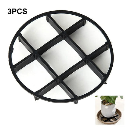 3Pcs Gardening Flower Pot Holder Bottom Pad Plant Pot Plastic Ventilation Heighten Base