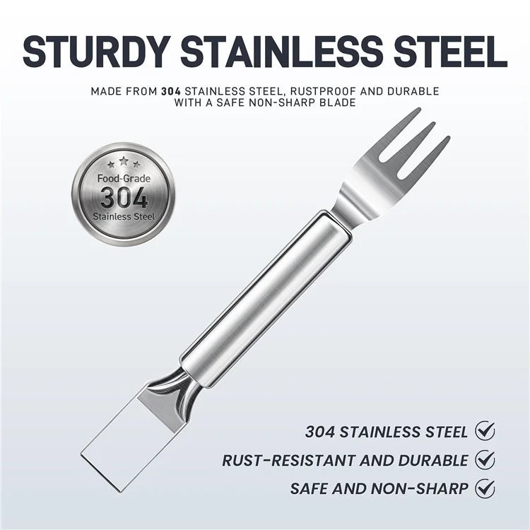 Stainless Steel Dual Head Watermelon Cutter Fruit Fork Kitchen Tool (BPA Free, No FDA)