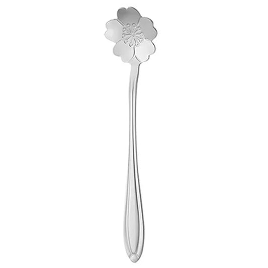 2-Piece Set Mixing Spoon 12.5cm Stainless Steel Sakura Coffee Spoon (without FDA Certificate)