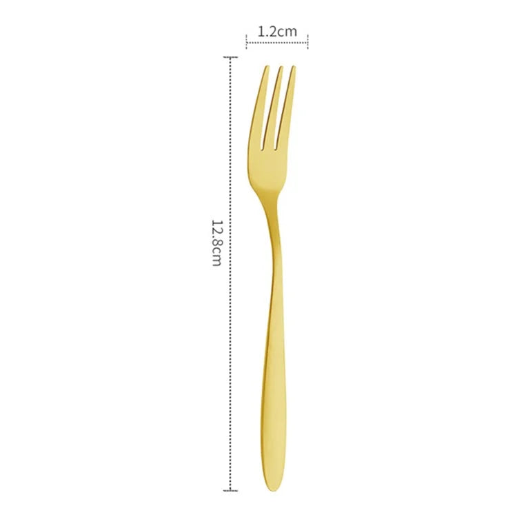 5Pcs / Set Stainless Steel Fork Ice Cream Spoon Kitchen Utensils (BPA Free, No FDA)