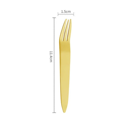 5Pcs / Set Stainless Steel Fork Ice Cream Spoon Kitchen Utensils (BPA Free, No FDA)