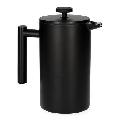 800ml French Press Coffee Maker Stainless Steel Double Walled Insulated Coffee Pot (BPA Free, No FDA) - Black