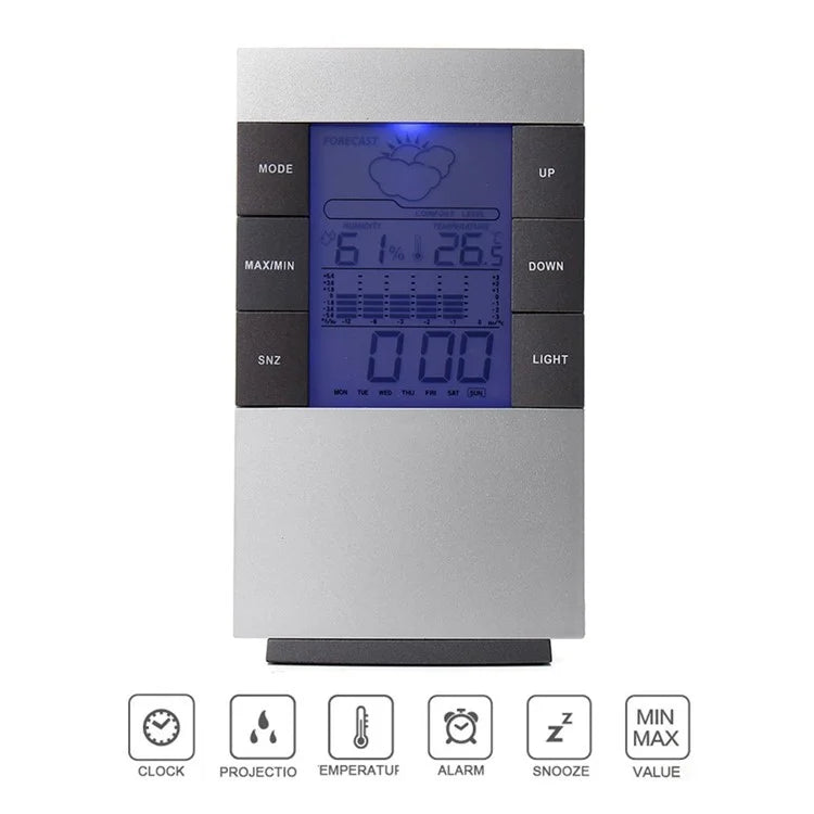 3210 Weather Forecast Creative Home Backlight Electronic Clock Thermometer Hygrometer Alarm Clock