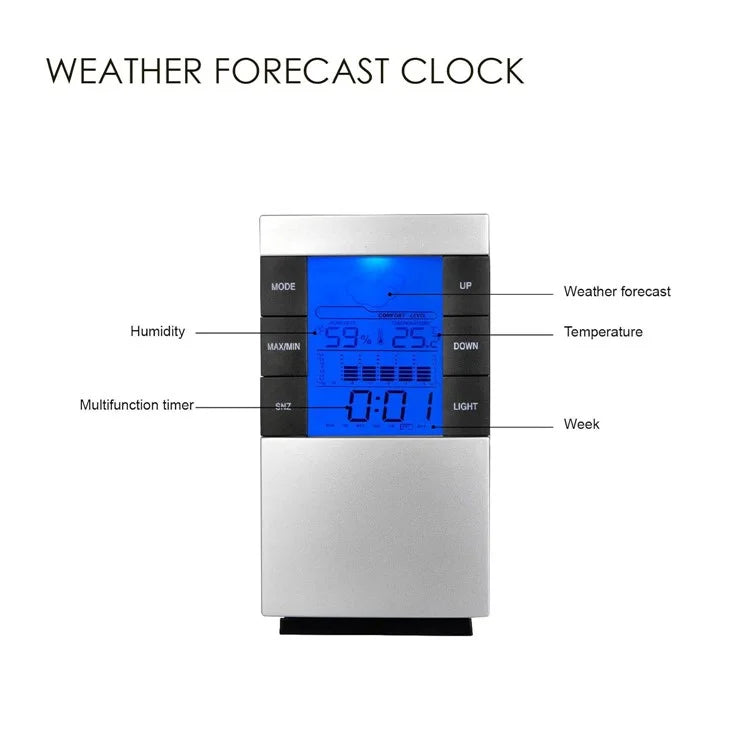 3210 Weather Forecast Creative Home Backlight Electronic Clock Thermometer Hygrometer Alarm Clock