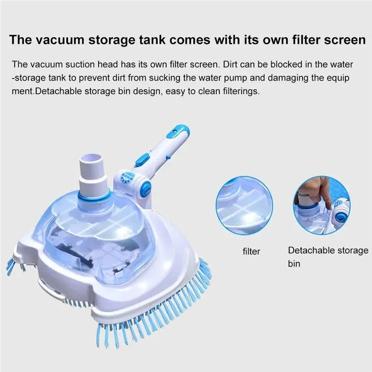 Adjustable Angle Swimming Pool Suction Vacuum Cleaner Head Nylon Brush Pond Cleaning Tool