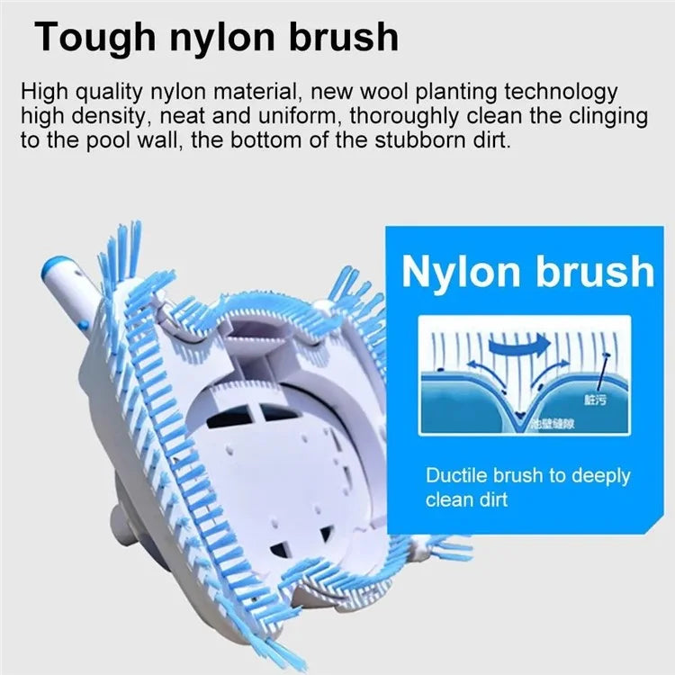 Adjustable Angle Swimming Pool Suction Vacuum Cleaner Head Nylon Brush Pond Cleaning Tool