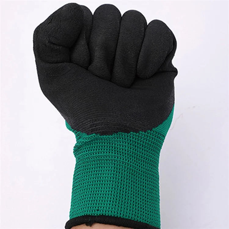 CHUANGSHI 12 Pairs Foam Latex Labor Gloves Anti-Slip Gardening Work Gloves