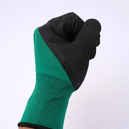 CHUANGSHI 12 Pairs Foam Latex Labor Gloves Anti-Slip Gardening Work Gloves