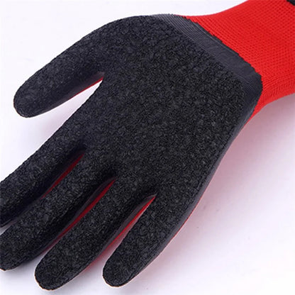 CHUANGSHI 12 Pairs Latex+Nylon Gloves Anti-skid Hand Protection Gloves