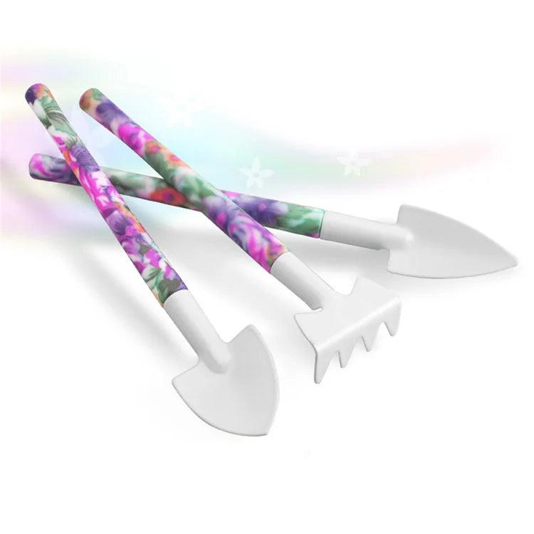 JC-1010 10Pcs / Set Stylish Pattern Garden Tools Shovel Pruning Shears Watering Can Kit