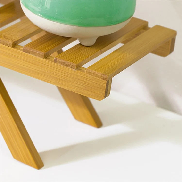 NZZMHJ Desktop Plant Stand Flower ?Pot Holder Multi-Layer Bamboo Plant Shelf for Living Room Office Corner