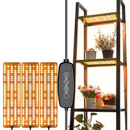 12V 3-Panel Plant Growing Light Plant Shelf Seedling Growth Fill Light, EU Plug