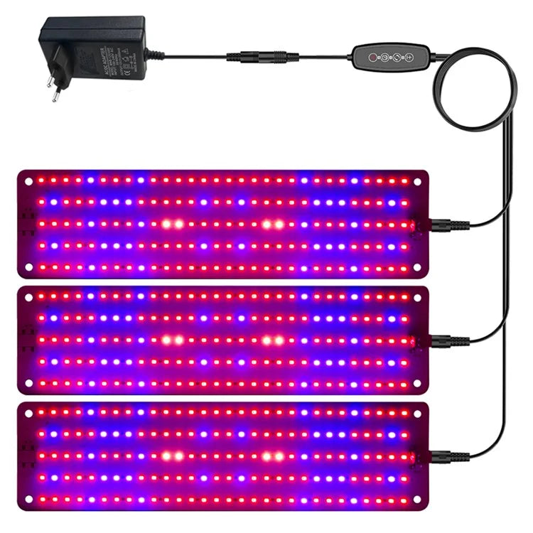 12V 3-Panel Plant Growing Light Plant Shelf Seedling Growth Fill Light, EU Plug