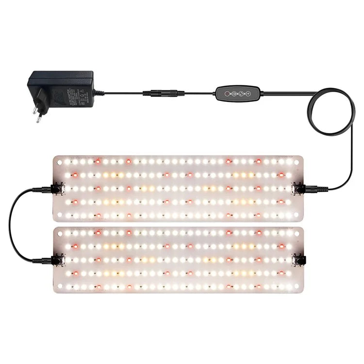 12V 2-Panel Plant Growing Light Potted Plants Shelf Seedling Growth Fill Light, EU Plug