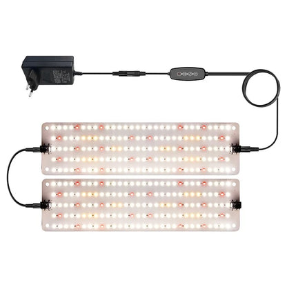 12V 2-Panel Plant Growing Light Potted Plants Shelf Seedling Growth Fill Light, EU Plug